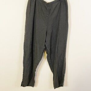 Flax 100% Linen High Rise Pull On Lagenlook Pants M